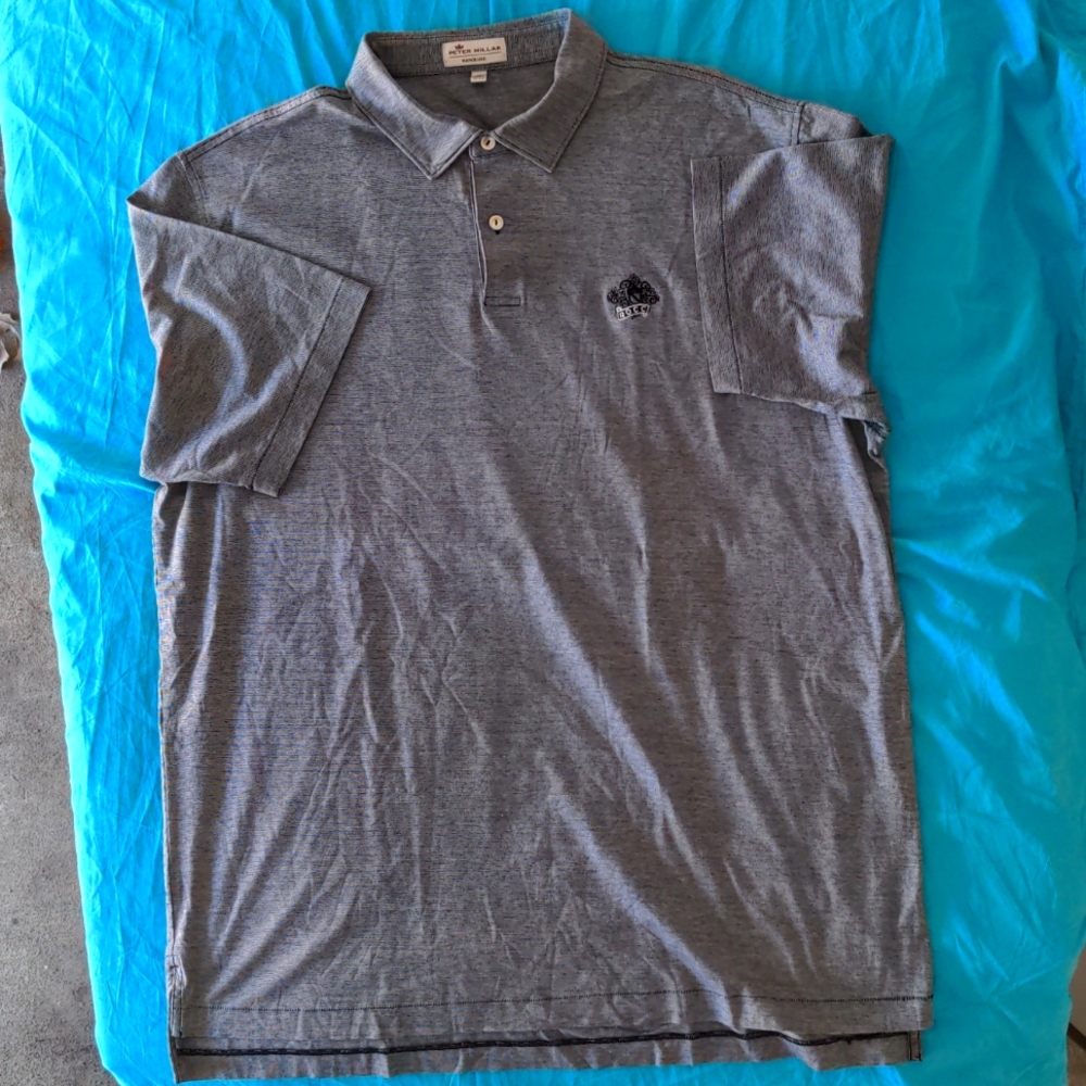 Peter Millar Nanoluxe Stripe gray/black XL,